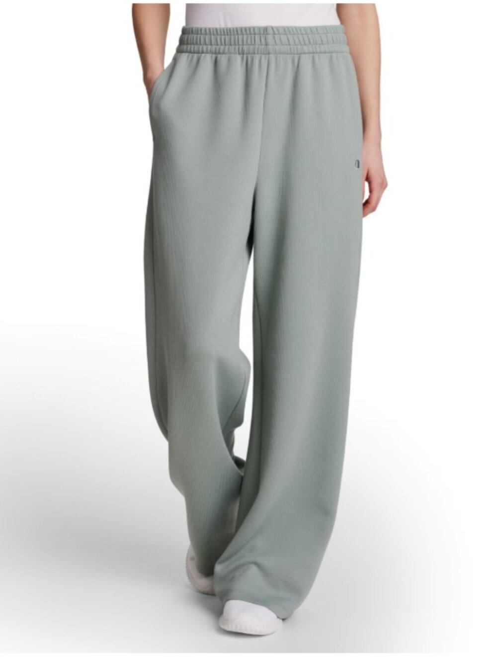 Champion Women's Air Layet Rib Wide Leg Pant Sweatpants In Mint Green XXL NWT